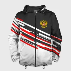 Мужская ветровка 3D Russia - Black and White