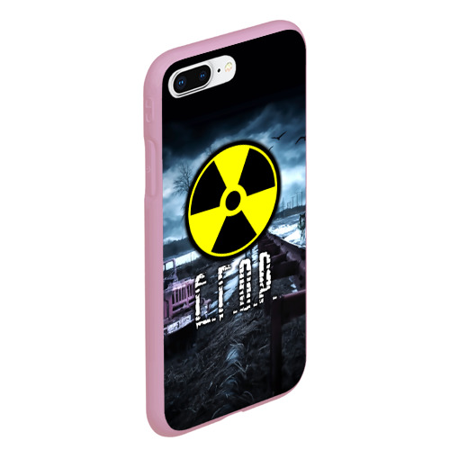 Чехол для iPhone 7Plus/8 Plus матовый S.T.A.L.K.E.R. - Е.Г.О.Р, цвет розовый - фото 3