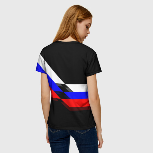 Женская футболка 3D RUSSIA - Black Collection, цвет 3D печать - фото 4