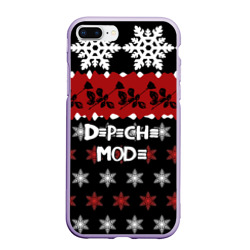 Чехол для iPhone 7Plus/8 Plus матовый Праздничный Depeche Mode