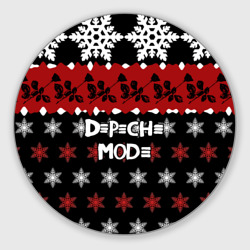 Круглый коврик для мышки Праздничный Depeche Mode