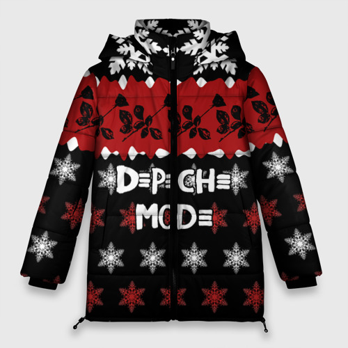 Женская зимняя куртка Oversize Праздничный Depeche Mode, цвет светло-серый