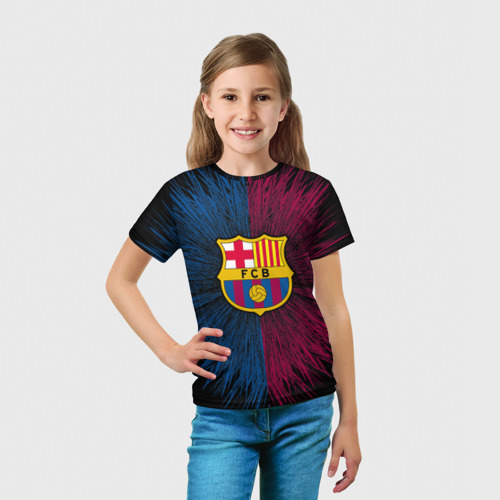 Детская футболка 3D FC Barca 2018 Creative uniform - фото 5