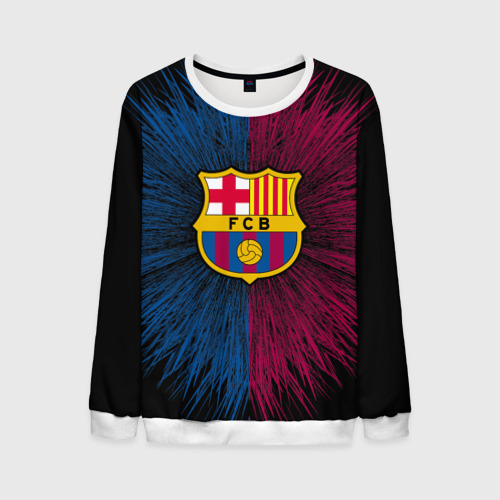 Мужской свитшот 3D FC Barca 2018 Creative uniform, цвет белый