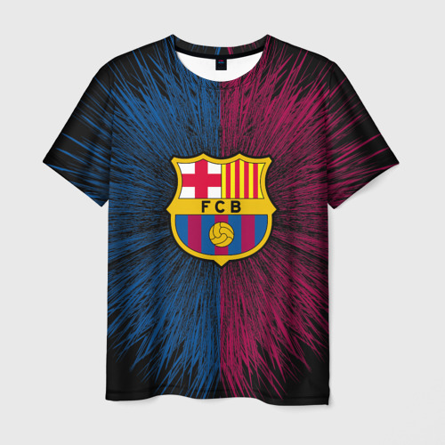 Мужская футболка 3D FC Barca 2018 Creative uniform, цвет 3D печать