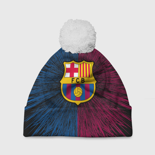 Шапка 3D c помпоном FC Barca 2018 Creative uniform, цвет 3D печать