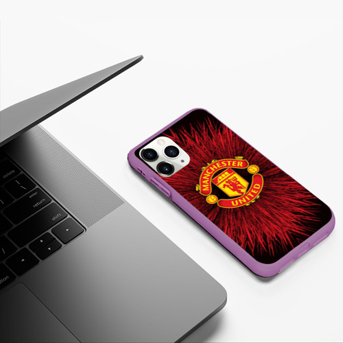 Чехол для iPhone 11 Pro матовый F.C.M.U 2018 Abstract uniform, цвет фиолетовый - фото 5