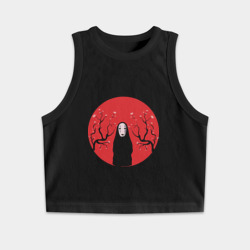 Женская укороченная майка-топ хлопок Каонаси в ветках