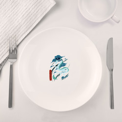 Набор: тарелка + кружка Тихиро катается верхом на драконе - фото 2