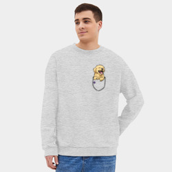 Мужской свитшот oversize без начеса хлопок Мальтипу в кармане - фото 2