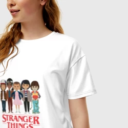 Женская футболка хлопок Oversize Очень странные дела - фото 2