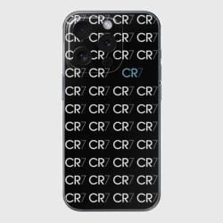 Чехол для iPhone 15 Pro силиконовый с защитой камеры Ronaldo CR7