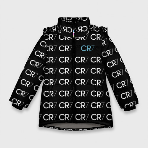 Зимняя куртка для девочек 3D Ronaldo CR7, цвет светло-серый