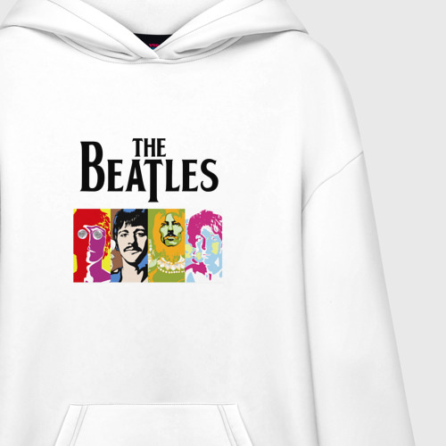 Худи SuperOversize хлопок The Beatles, цвет белый - фото 3