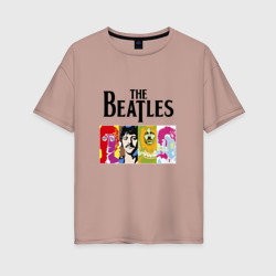 Женская футболка хлопок Oversize The Beatles