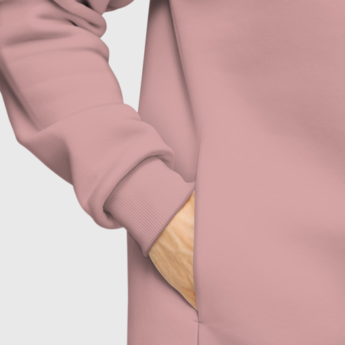 Мужское худи Oversize хлопок #яжовен, цвет пыльно-розовый - фото 8