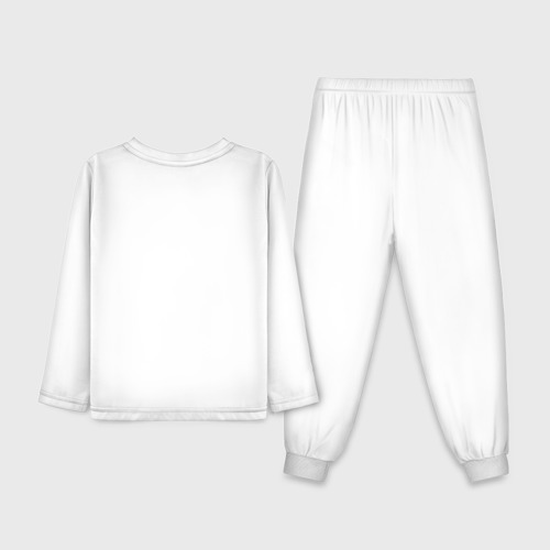 Детская пижама с лонгсливом хлопок #яжовен, цвет белый - фото 2