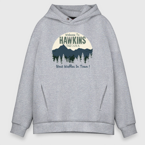 Мужское худи Oversize хлопок Hawkins, цвет меланж