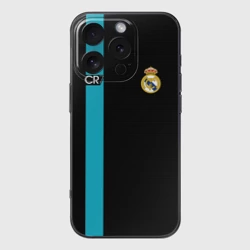 Чехол для iPhone 16 Pro силиконовый с защитой камеры Ronaldo CR7