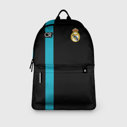 Рюкзак с принтом Ronaldo CR7 для любого человека, вид спереди №3. Цвет основы: белый