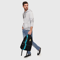 Рюкзак с принтом Ronaldo CR7 для любого человека, вид спереди №5. Цвет основы: белый