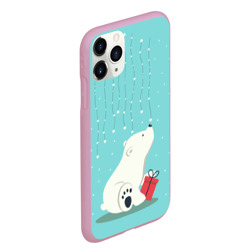 Чехол для iPhone 11 Pro Max матовый Медведь под снегом - фото 2
