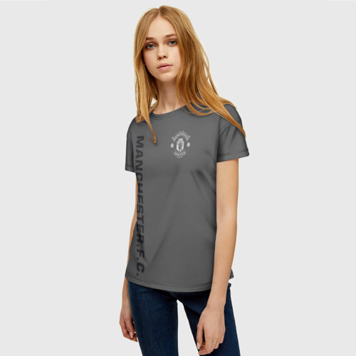 Женская футболка 3D Манчестер Юнайтед FCMU Manchester united, цвет 3D печать - фото 3