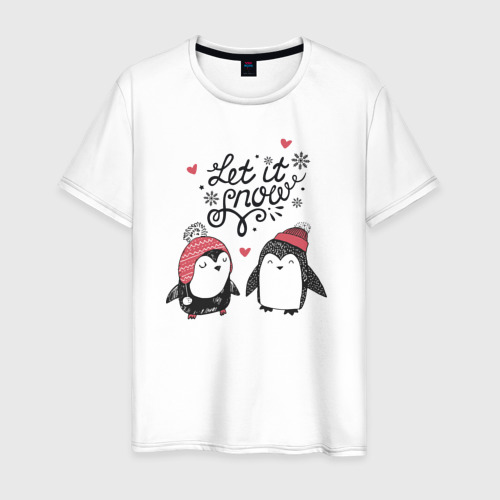 Мужская футболка хлопок Пингвинчики