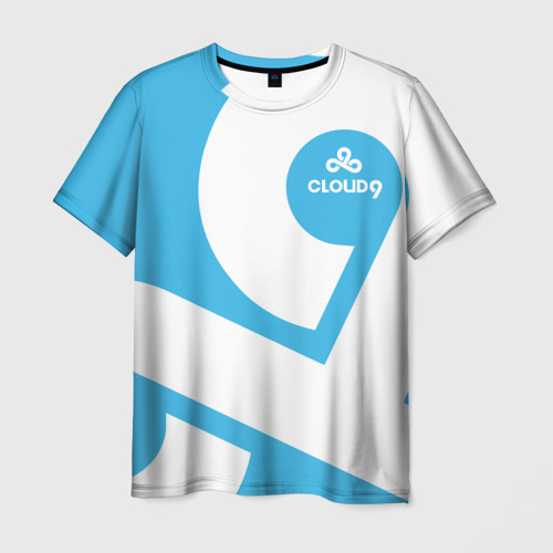 Мужская футболка с принтом Cs:go - Cloud 9 2018 Style, вид спереди №1