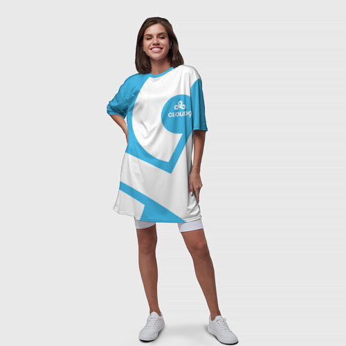 Платье-футболка 3D Cs:go - Cloud 9 2018 Style, цвет 3D печать - фото 5
