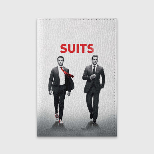 Обложка для паспорта матовая кожа Suits, цвет желтый