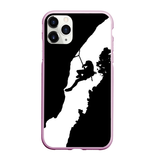 Чехол для iPhone 11 Pro Max матовый Climbing, цвет розовый