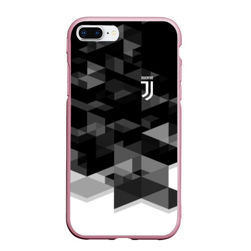 Чехол для iPhone 7Plus/8 Plus матовый Juventus geometry sport, цвет розовый