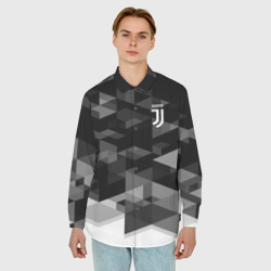 Мужская рубашка oversize 3D Juventus geometry sport - фото 2