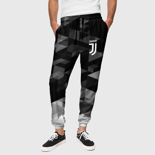 Мужские брюки 3D Juventus geometry sport, цвет 3D печать - фото 4