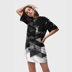 Платье-футболка 3D Juventus geometry sport - фото 2