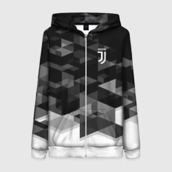 Женская толстовка 3D на молнии Juventus geometry sport