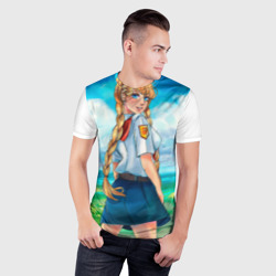 Мужская футболка 3D Slim Бесконечное лето - Славя в пол-оборота - фото 2