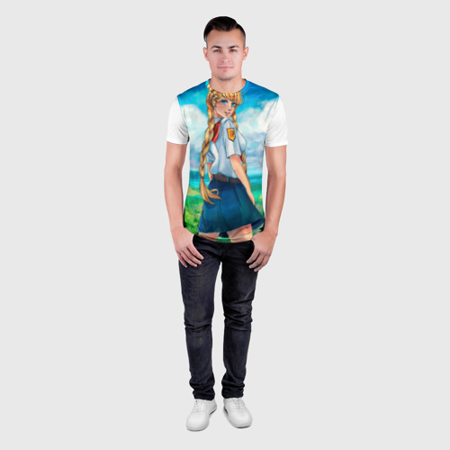 Мужская футболка 3D Slim Бесконечное лето - Славя в пол-оборота, цвет 3D печать - фото 4
