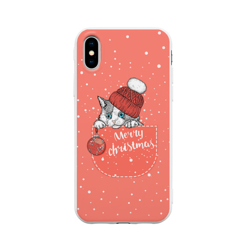 Чехол для iPhone X матовый Кошка в кармане Фото 01 Чехол для iPhone X матовый Кошка в кармане Фото 01