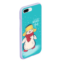 Чехол для iPhone 7Plus/8 Plus матовый Пингвин в шарфе - фото 2