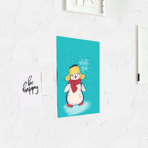 Постер Пингвин в шарфе - фото 3