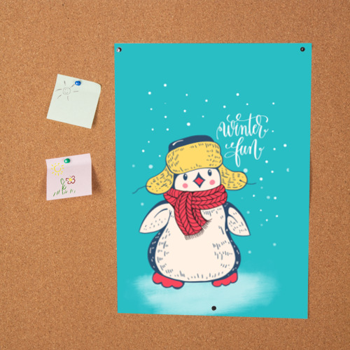 Постер Пингвин в шарфе - фото 2