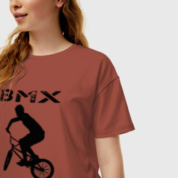 Женская футболка хлопок Oversize BMX FreeStyle - фото 2