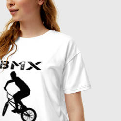 Женская футболка хлопок Oversize BMX FreeStyle - фото 2