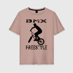 Женская футболка хлопок Oversize BMX FreeStyle