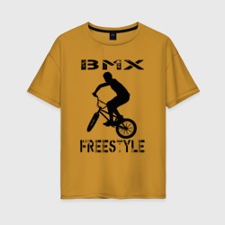 Женская футболка хлопок Oversize BMX FreeStyle