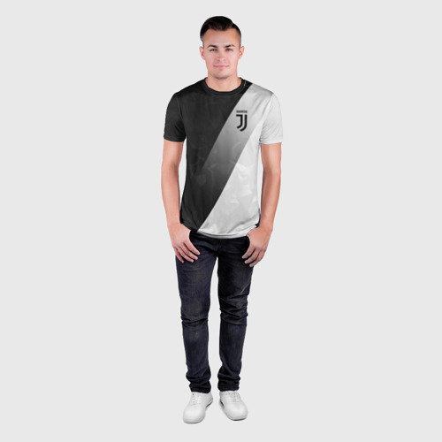 Мужская футболка 3D Slim JUVENTUS ELITE | ЮВЕНТУС ЭЛИТА, цвет 3D печать - фото 4