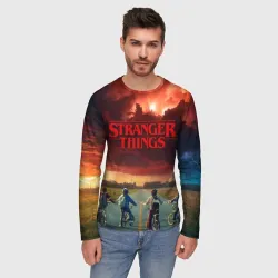 Мужской лонгслив 3D Stranger things Очень странные дела - фото 2