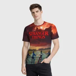 Мужская футболка 3D Stranger things Очень странные дела - фото 2